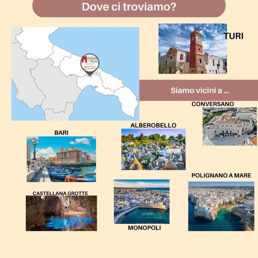 Antiche Mura Apartments"Cielo Di Puglia" -2 Matrimoniali, Cucina E Terrazzo Turi Dış mekan fotoğraf